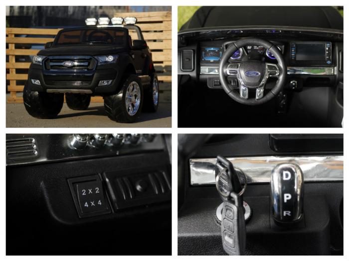 Masinuta electrica Ford Ranger 4x4 DELUXE 180W #Negru mat [8]