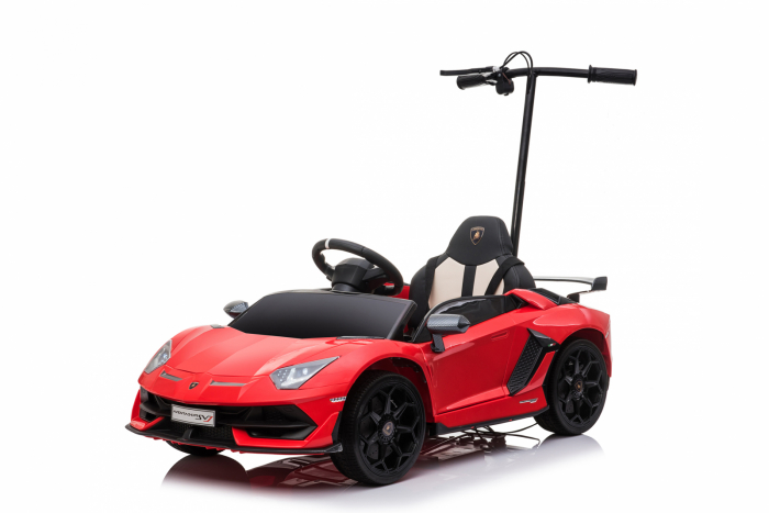 Licensed ride on car Lamborghini Aventador SVJ with hoverboard, 70W, 12V 14Ah premium, red [21]