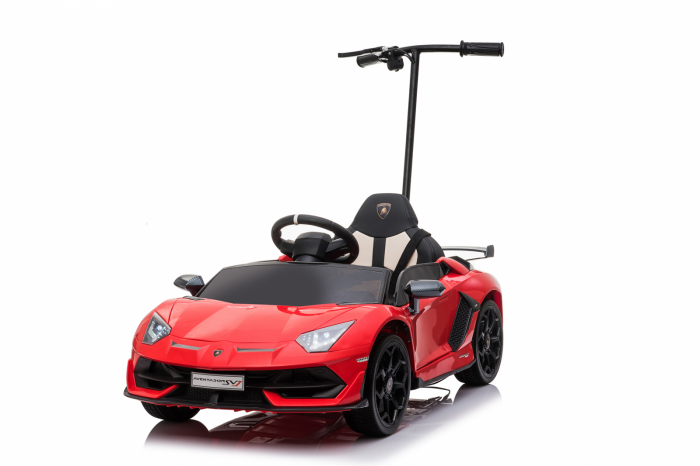 Licensed ride on car Lamborghini Aventador SVJ with hoverboard, 70W, 12V 14Ah premium, red [22]