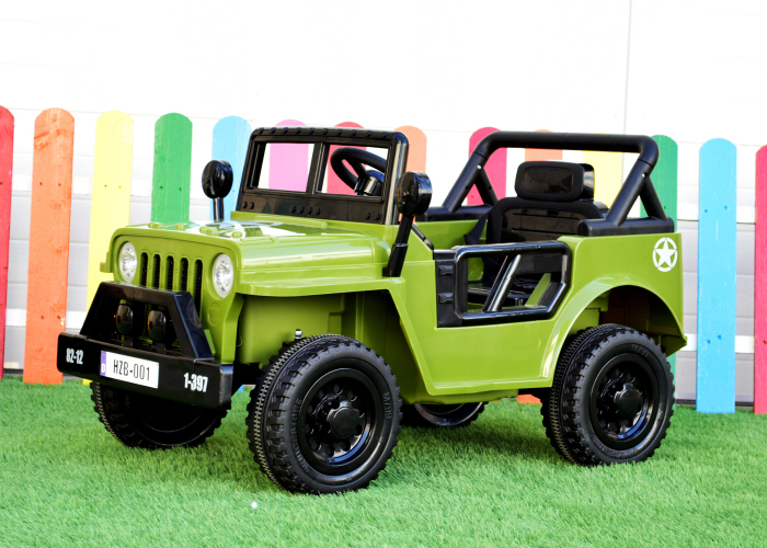 Electric ride on-car BJ001 70W 12V, Mp3 player, Army Green [4]