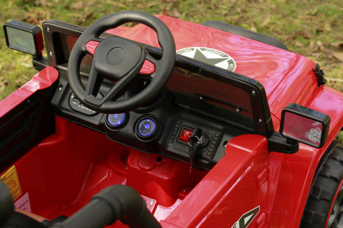 Electric Ride-On car for children Kinderauto BJ7588, 90W, 12V, with ecological leather seat, red [14]