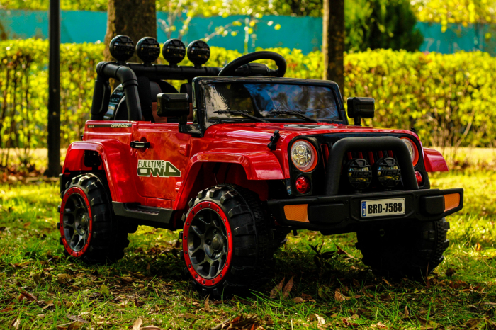 Electric Ride-On car for children Kinderauto BJ7588, 90W, 12V, with ecological leather seat, red [2]
