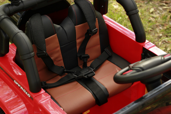 Electric Ride-On car for children Kinderauto BJ7588, 90W, 12V, with ecological leather seat, red [13]