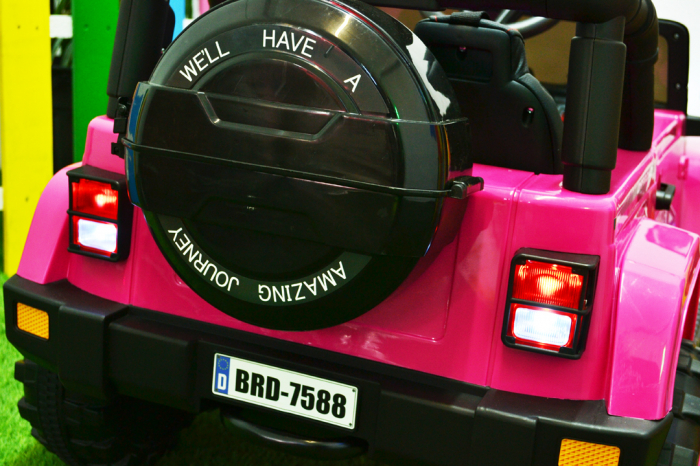 Kinderauto BJ7588 electric Ride-On car for children, 90W, 12V, leather seat, pink [13]