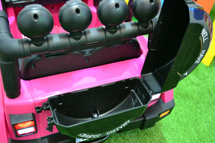 Kinderauto BJ7588 electric Ride-On car for children, 90W, 12V, leather seat, pink [12]
