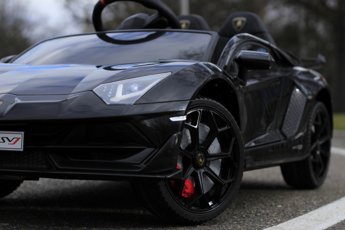 Masinuta electrica Lamborghini Aventador SVJ 90W 12V PREMIUM #Negru [10]