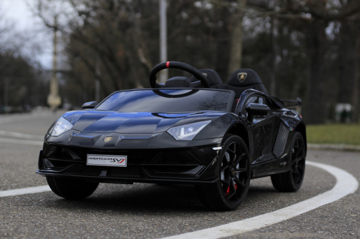 Masinuta electrica Lamborghini Aventador SVJ 90W 12V PREMIUM #Negru [2]