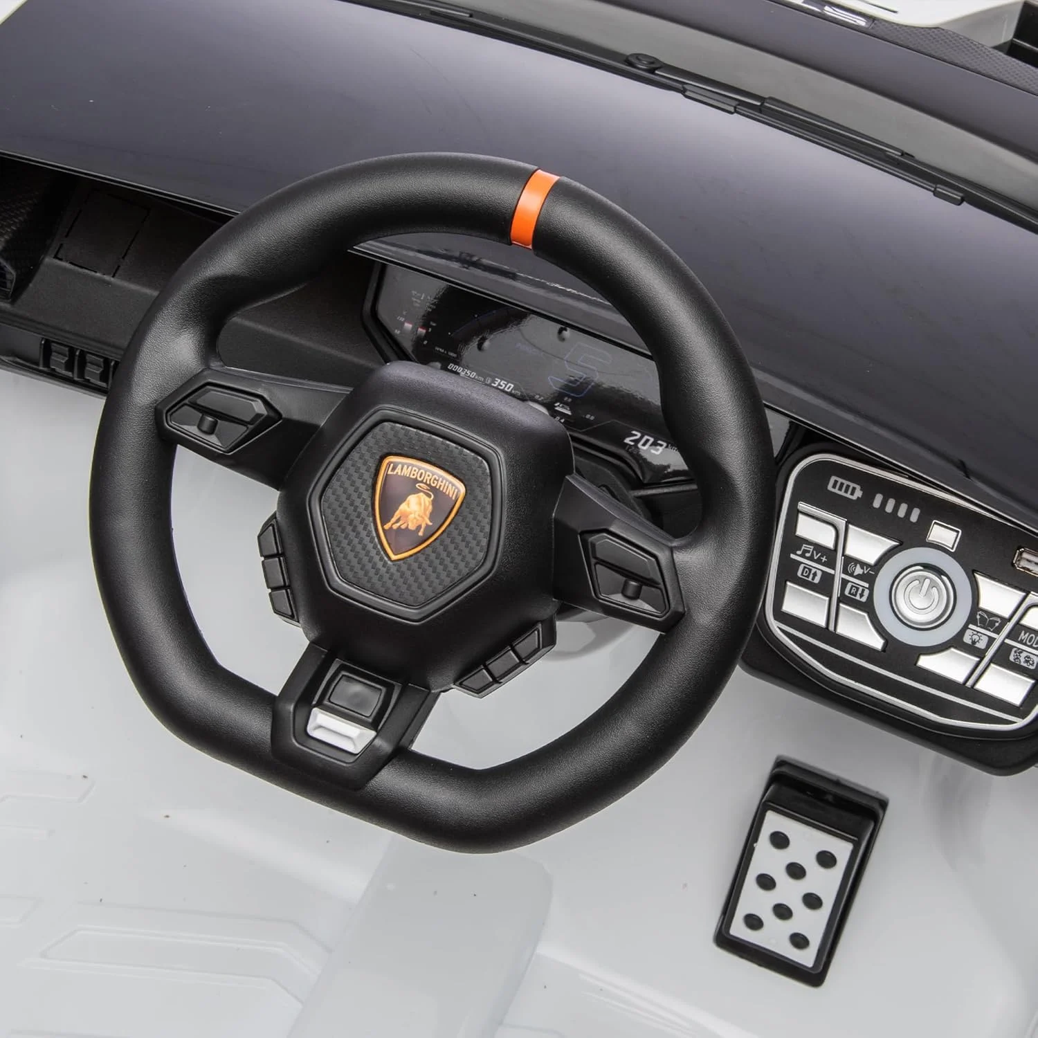 Electric car for children, with drift function Lamborghini Huracan STO, power 500W, 24V, bluetooth, white [7]