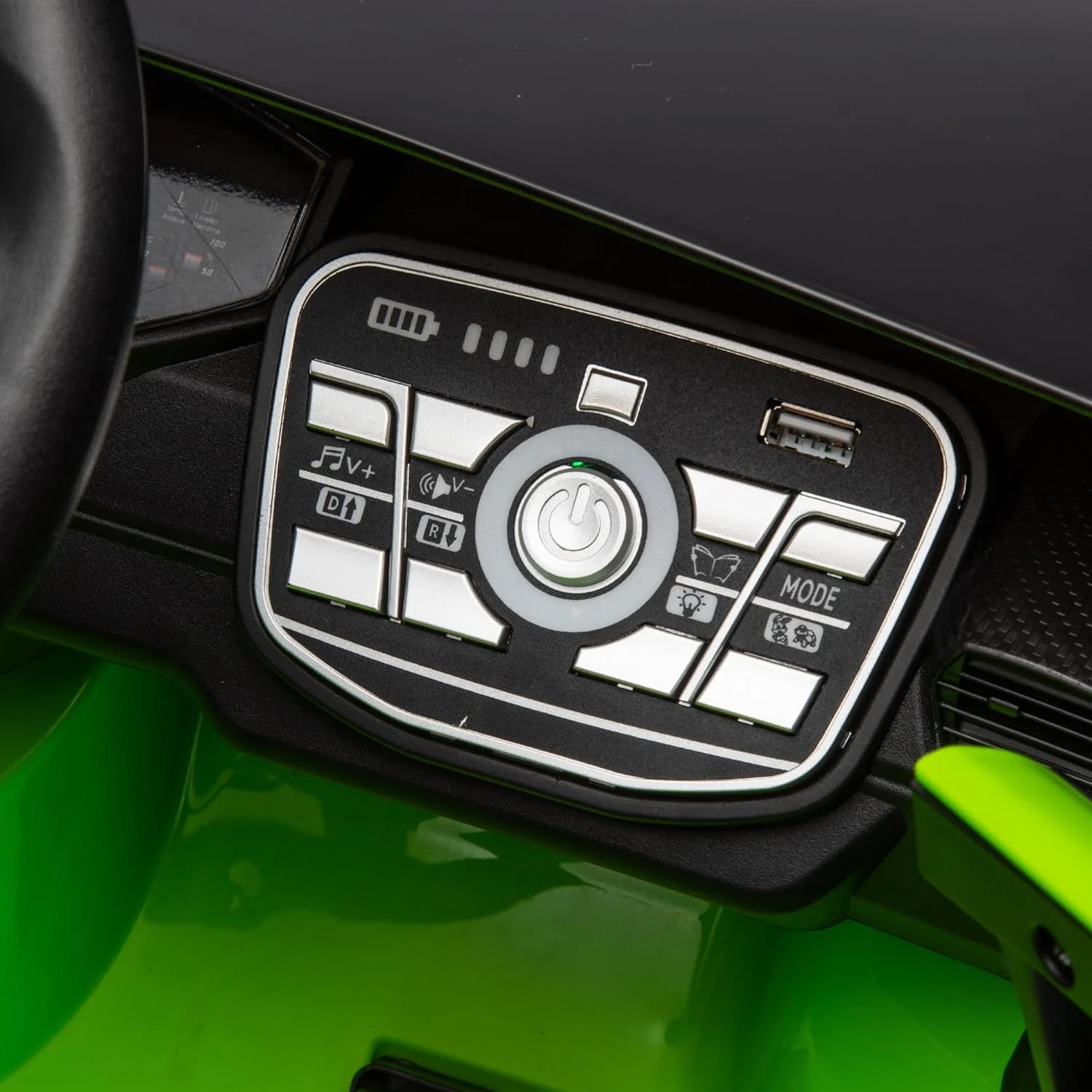 Electric car for children, with drift function Lamborghini Huracan STO, power 500W, 24V, bluetooth, green [20]