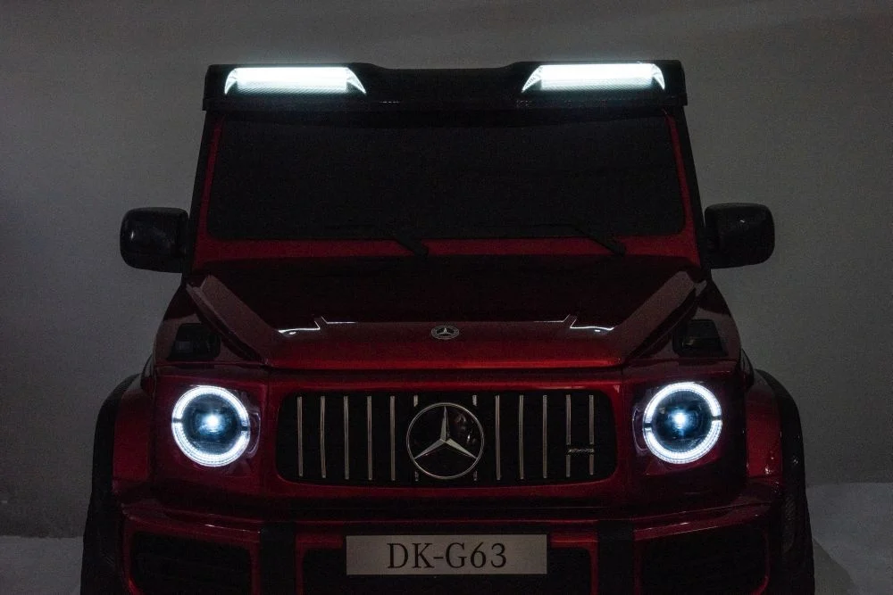 Masinuta electrica Mercedes G63, 4x4, 800W, 24V, MP4, rosu metalizat [12]
