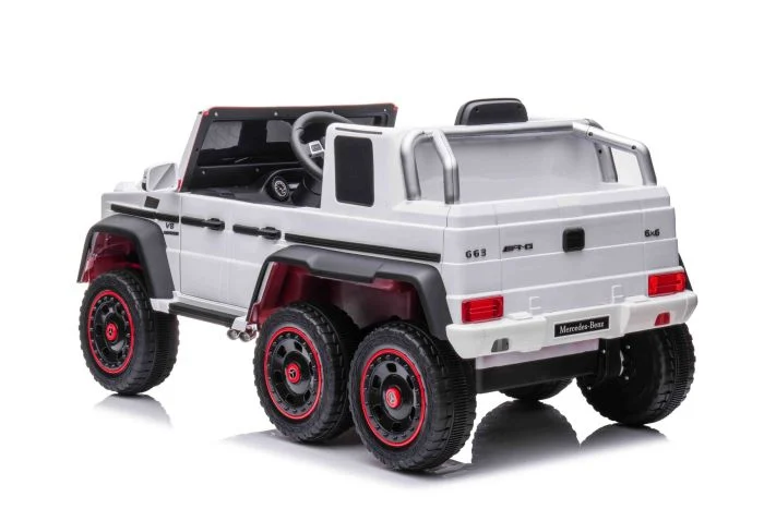 Masinuta electrica Mercedes G63 6x6 210W 12V 10Ah Premium, alba [2]