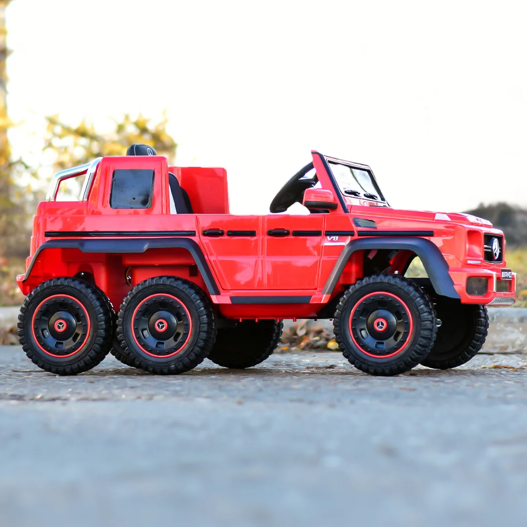 Premium Electric Ride-On Car Mercedes-Benz G63 6×6, 210W, 12V 10Ah, Red [15]