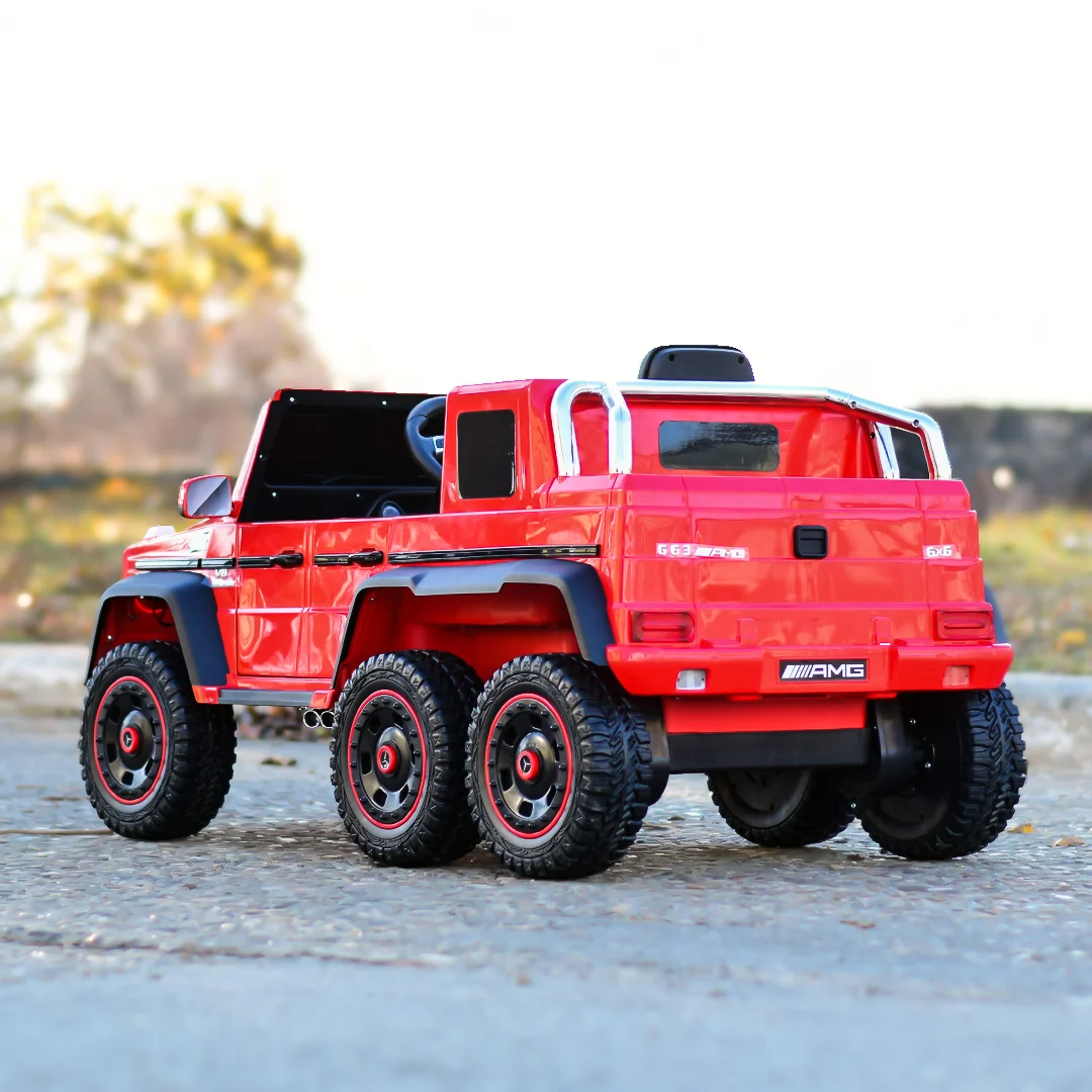 Premium Electric Ride-On Car Mercedes-Benz G63 6×6, 210W, 12V 10Ah, Red [13]