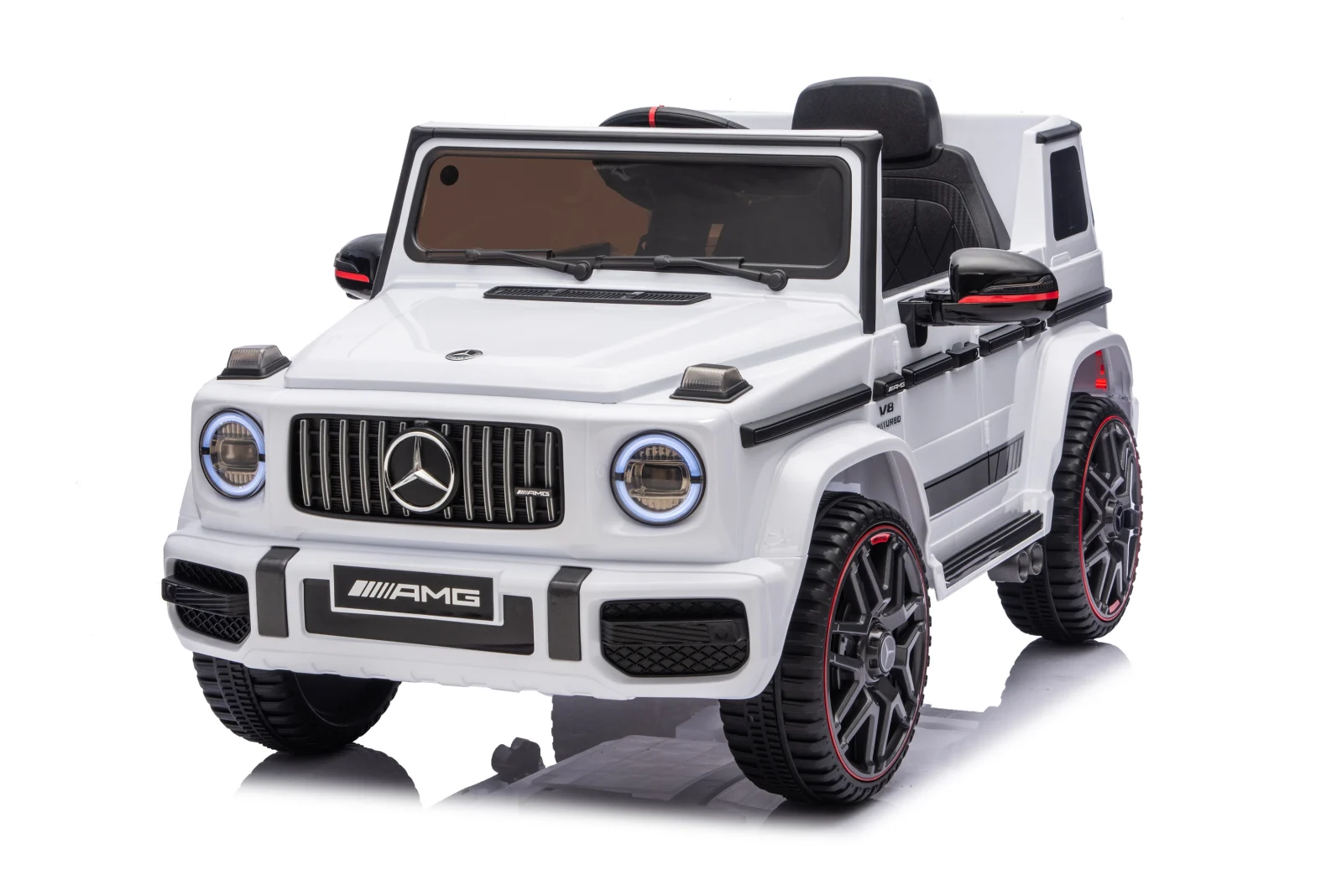 Mercedes G63 AMG 4x4 Electric Ride-On Car for Children, 120W, 12V, Premium Edition, White [10]
