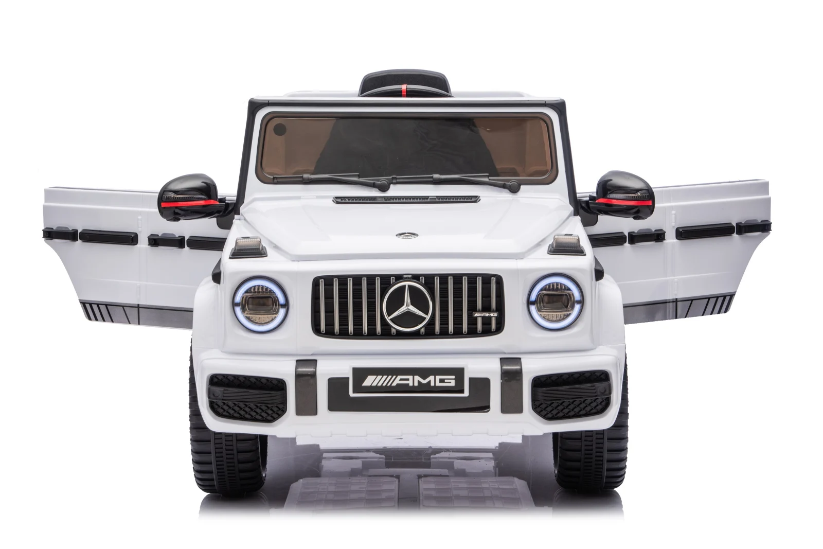 Mercedes G63 AMG 4x4 Electric Ride-On Car for Children, 120W, 12V, Premium Edition, White [11]