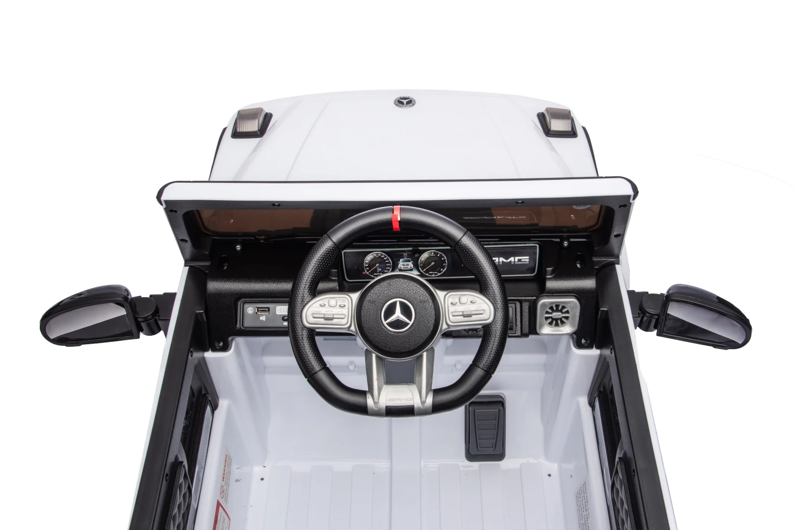 Mercedes G63 AMG 4x4 Electric Ride-On Car for Children, 120W, 12V, Premium Edition, White [7]