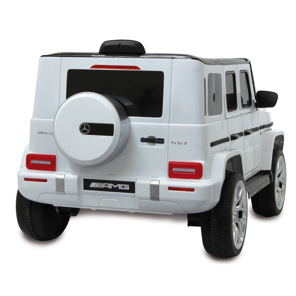 Kids electric ride-on car Mercedes G63 AMG, 60W 12V, premium, white [5]