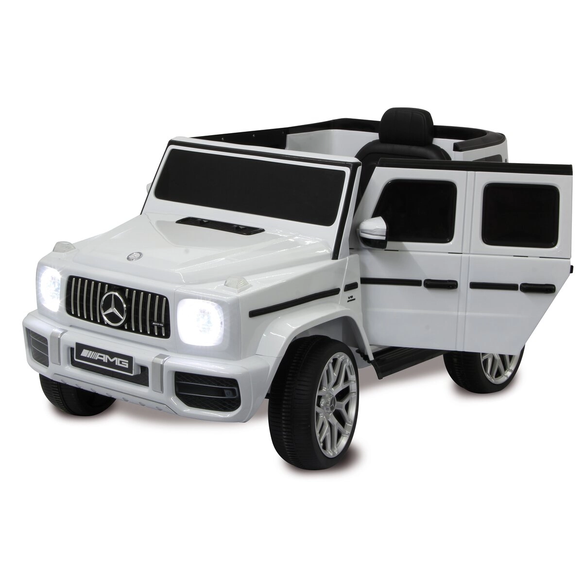 Kids electric ride-on car Mercedes G63 AMG, 60W 12V, premium, white [2]