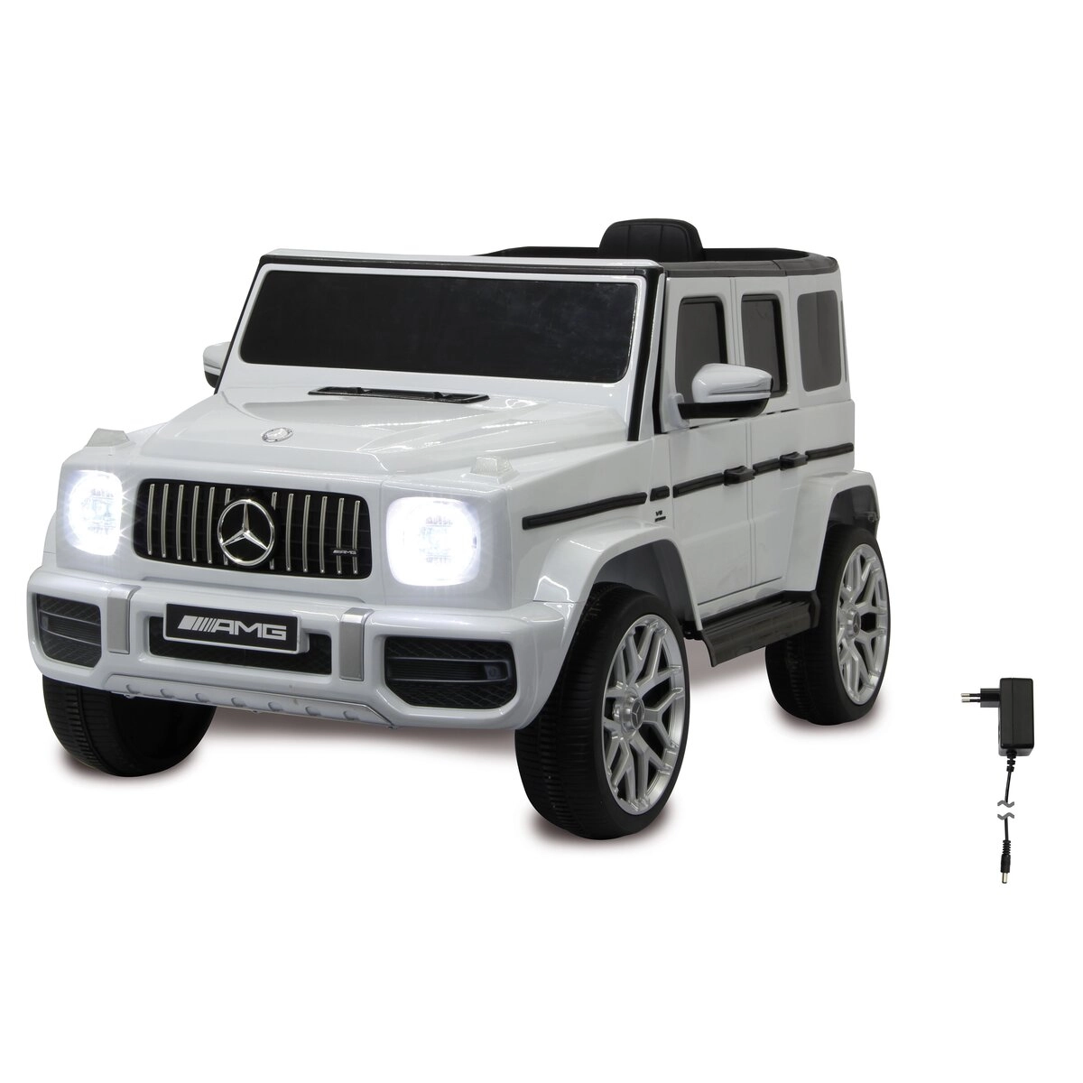 Kids electric ride-on car Mercedes G63 AMG, 60W 12V, premium, white [7]