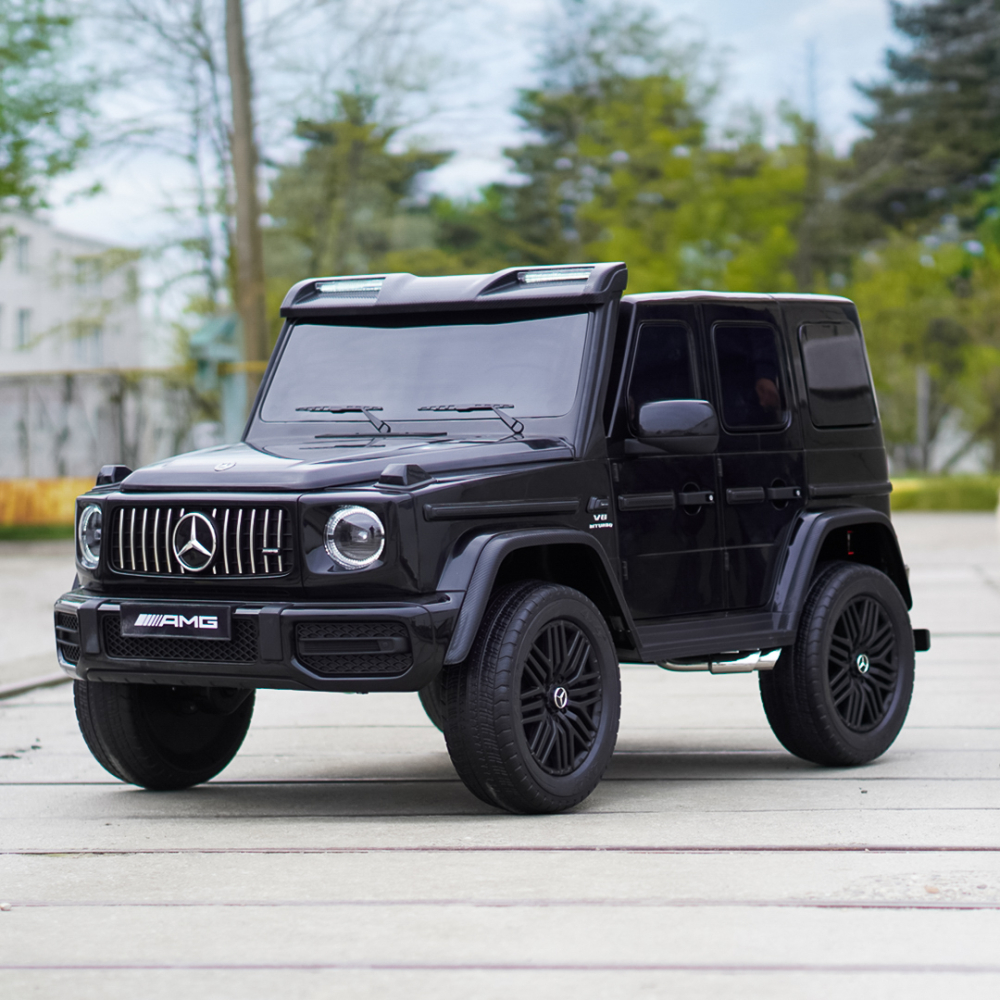 Masinuta electrica Mercedes G63, cu 2 locuri, 4x4, 800W, 24V 14Ah, MP4, neagra [3]