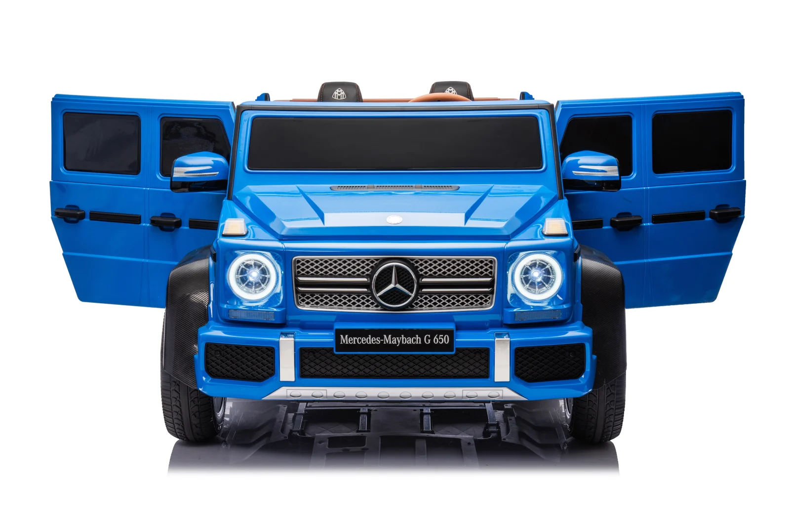 Masinuta electrica, Mercedes G650 Maybach XXL, 24V 14Ah, gonflabile, albastra [14]