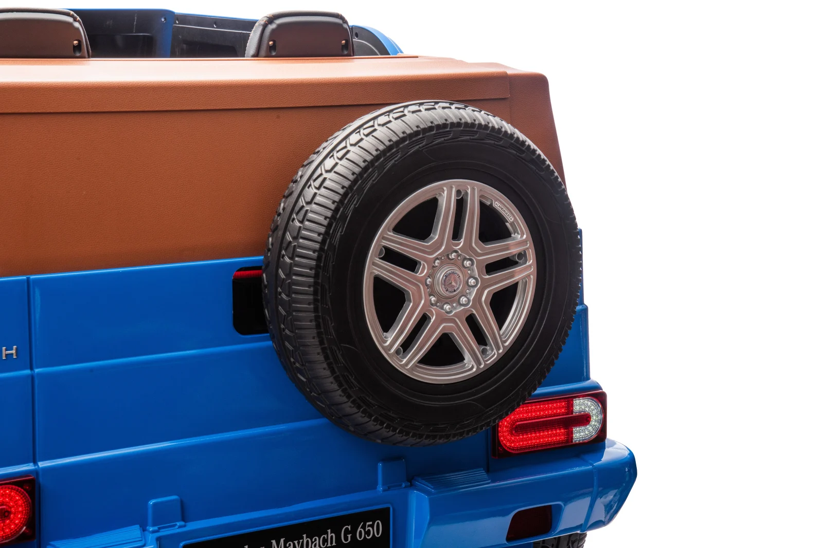 Masinuta electrica, Mercedes G650 Maybach XXL, 24V 14Ah, gonflabile, albastra [10]