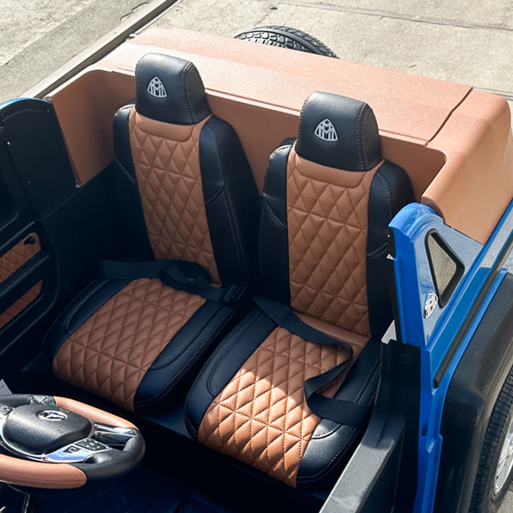 Electric Ride-On Car for Kids 5–14 Years, Mercedes G650 Maybach XXL, 24V 14Ah, 2-Seater, Inflatable Rubber Wheels, Blue [18]