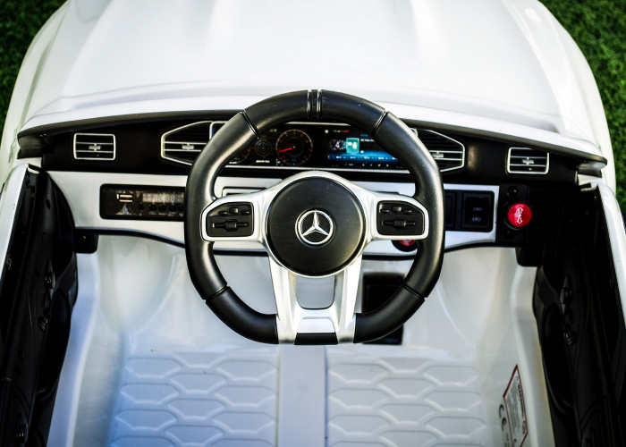 Electric ride on car Mercedes M-class, 4x4 140W 12V, leather seat, white [8]