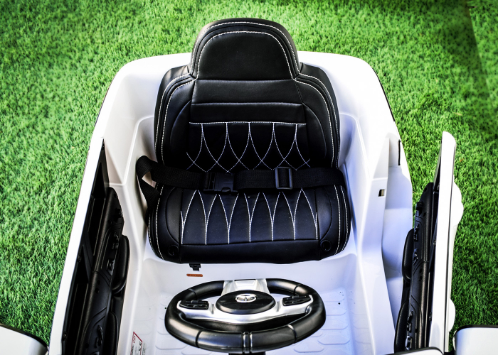 Electric ride on car Mercedes M-class, 4x4 140W 12V, leather seat, white [11]