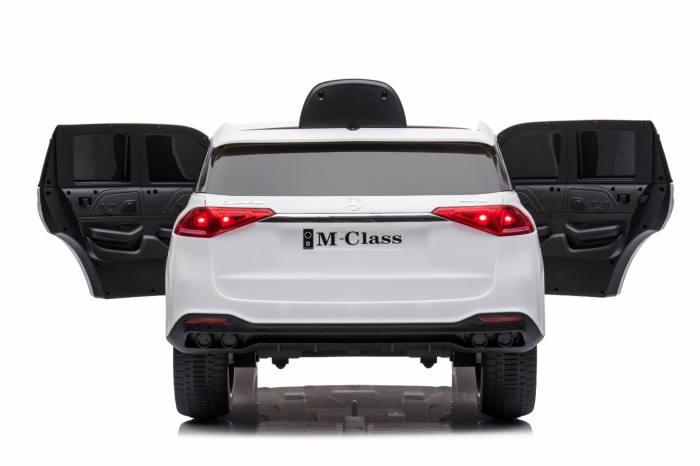 Electric ride on car Mercedes M-class, 4x4 140W 12V, leather seat, white [13]