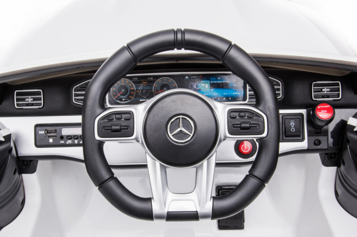 Electric ride on car Mercedes M-class, 4x4 140W 12V, leather seat, white [15]