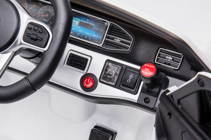 Electric ride on car Mercedes M-class, 4x4 140W 12V, leather seat, white [14]