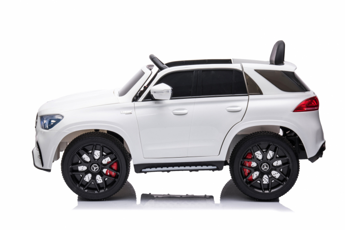 Electric ride on car Mercedes M-class, 4x4 140W 12V, leather seat, white [6]