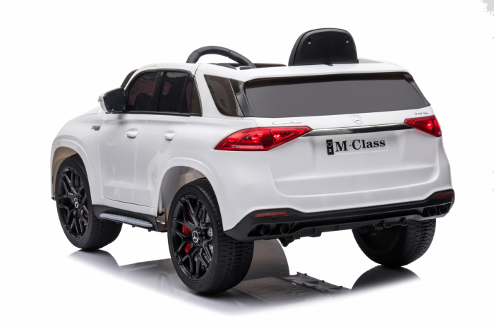 Electric ride on car Mercedes M-class, 4x4 140W 12V, leather seat, white [12]