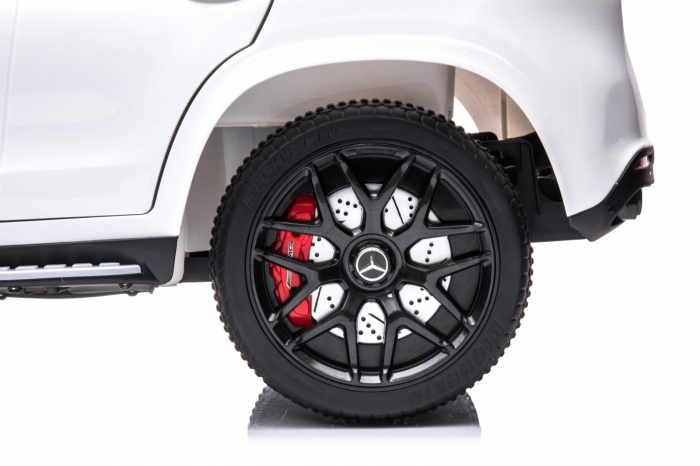 Electric ride on car Mercedes M-class, 4x4 140W 12V, leather seat, white [5]