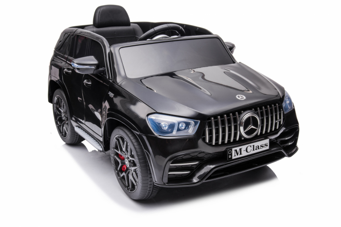 Masinuta electrica Mercedes M-class 4x4, 140W, 12V, scaun tapitat, negru [2]