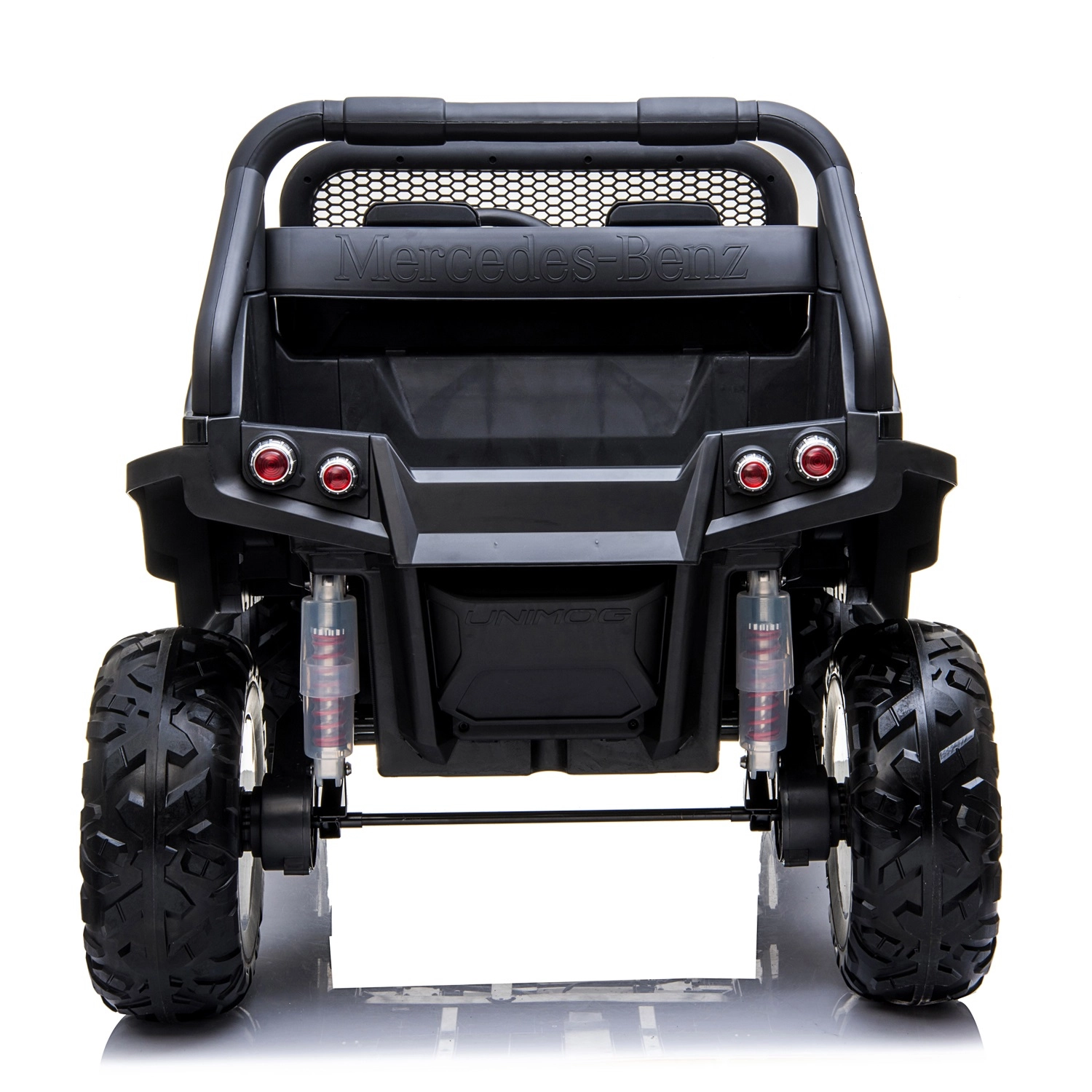 Licensed ride-on car for children, Mercedes UNIMOG, 2 seats, 4x4 140W, black [6]