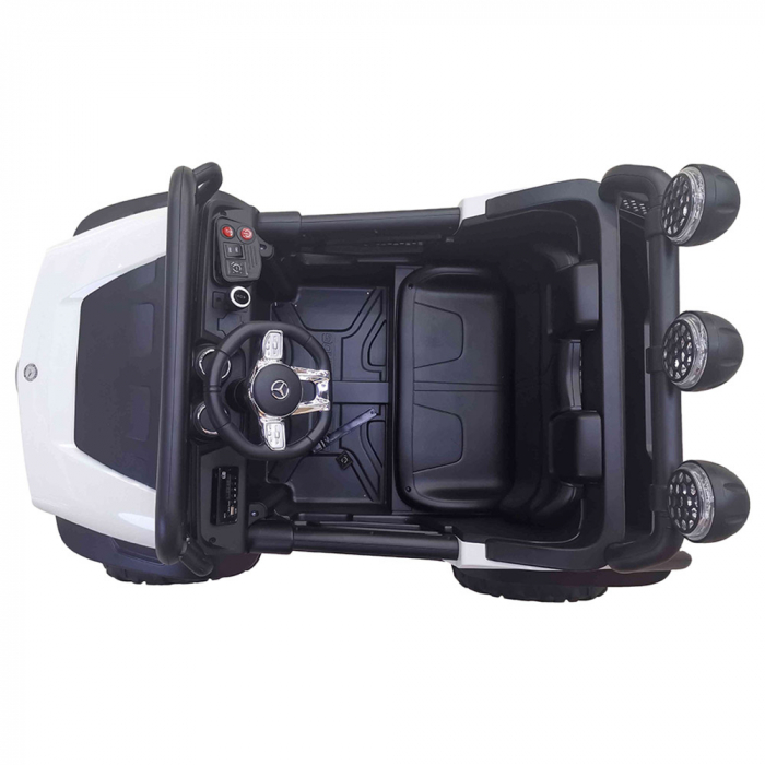 Electric ride on car for children Mercedes UNIMOG, 90W 12V, white [5]