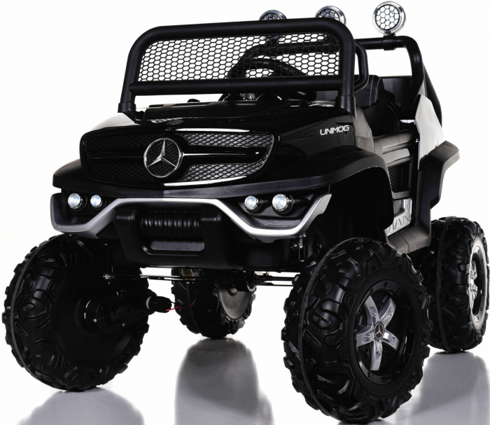 Masinuta electrica Mercedes UNIMOG STANDARD 90W 12V #Negru [2]