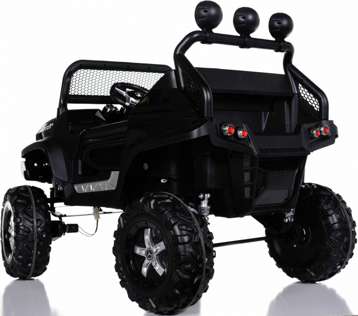 Masinuta electrica Mercedes UNIMOG STANDARD 90W 12V #Negru [3]