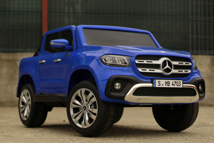 Masinuta electrica Mercedes X-Class 4x4 180W PREMIUM #Albastru [6]