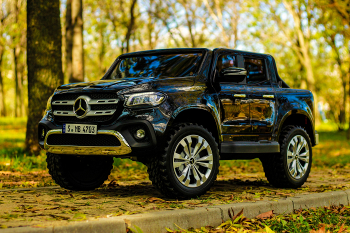 Masinuta electrica pentru copii Mercedes X-Class, 4x4, 180W, PREMIUM, negru [4]