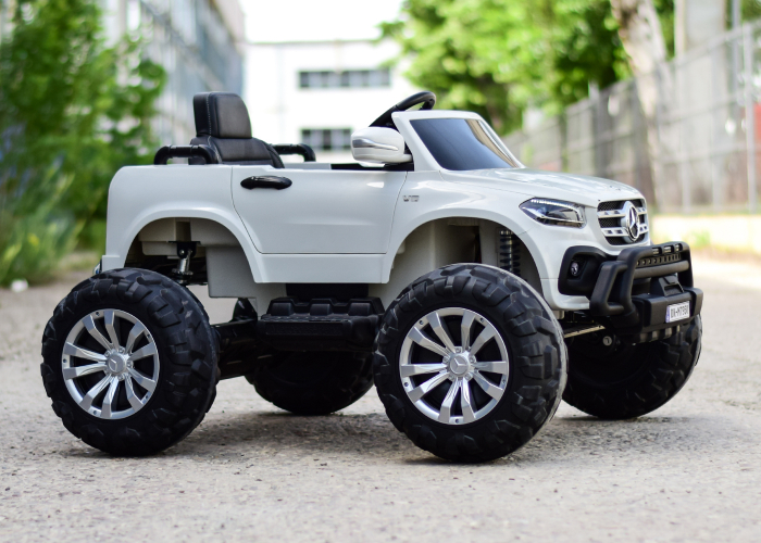 Licensed electric ride-on car Mercedes X-Class Monster Truck, 180W, 4x4, EVA wheels, white [18]