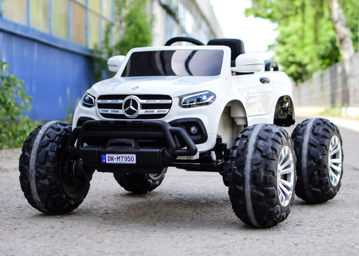 Licensed electric ride-on car Mercedes X-Class Monster Truck, 180W, 4x4, EVA wheels, white [16]