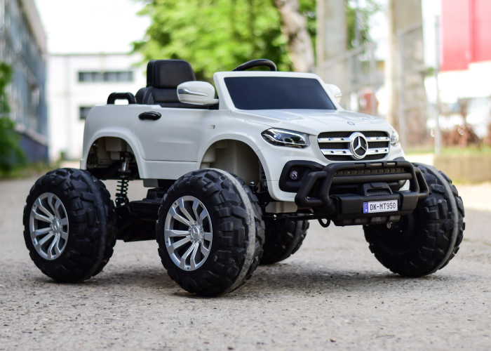 Licensed electric ride-on car Mercedes X-Class Monster Truck, 180W, 4x4, EVA wheels, white [17]