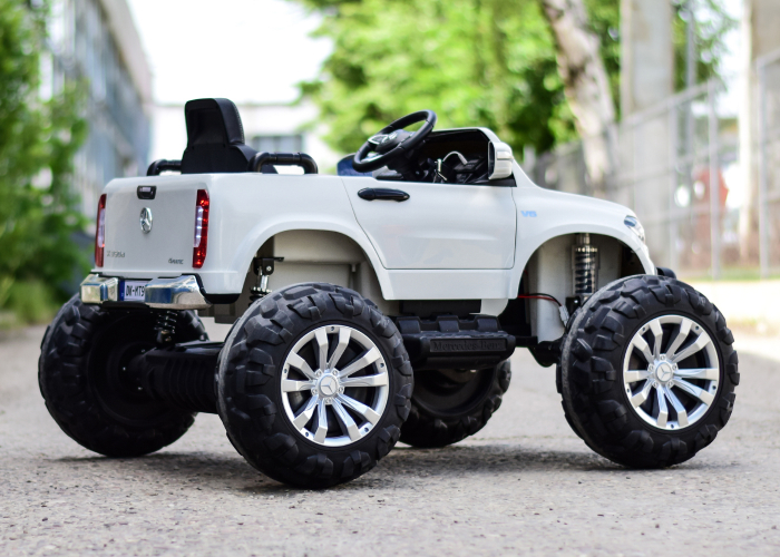 Licensed electric ride-on car Mercedes X-Class Monster Truck, 180W, 4x4, EVA wheels, white [21]