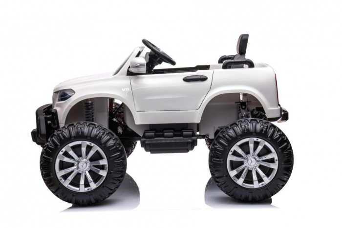 Licensed electric ride-on car Mercedes X-Class Monster Truck, 180W, 4x4, EVA wheels, white [10]