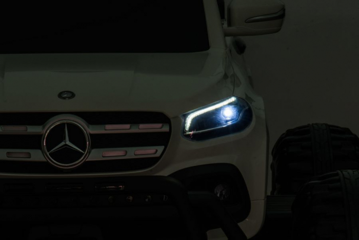 Licensed electric ride-on car Mercedes X-Class Monster Truck, 180W, 4x4, EVA wheels, white [14]