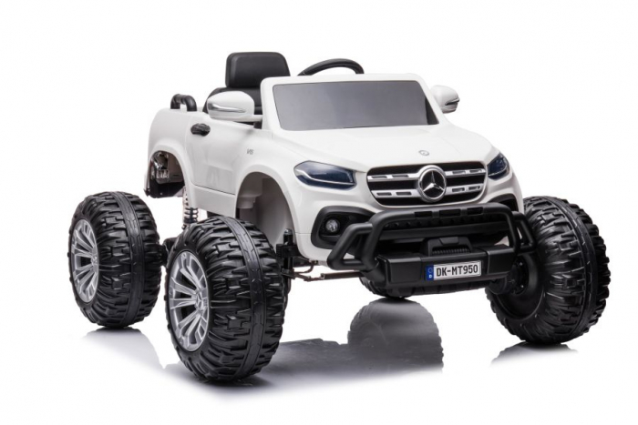 Licensed electric ride-on car Mercedes X-Class Monster Truck, 180W, 4x4, EVA wheels, white [3]