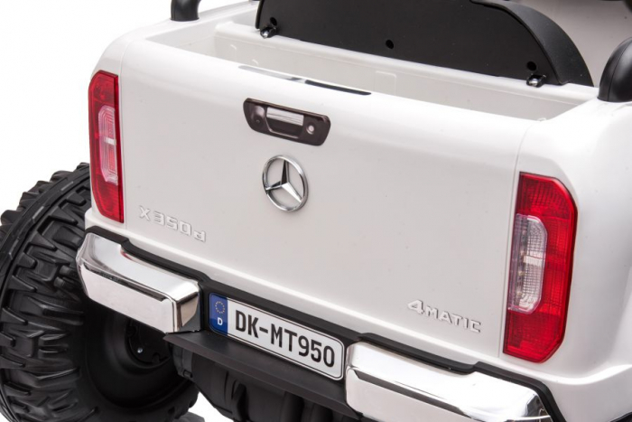 Licensed electric ride-on car Mercedes X-Class Monster Truck, 180W, 4x4, EVA wheels, white [9]